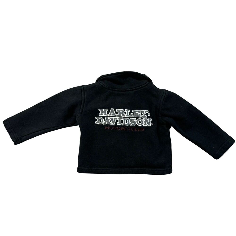 Harley Davidson Jacket Kids 24M Black Motorcycle Little Rebel Club Moto Biker - Picture 2 of 9